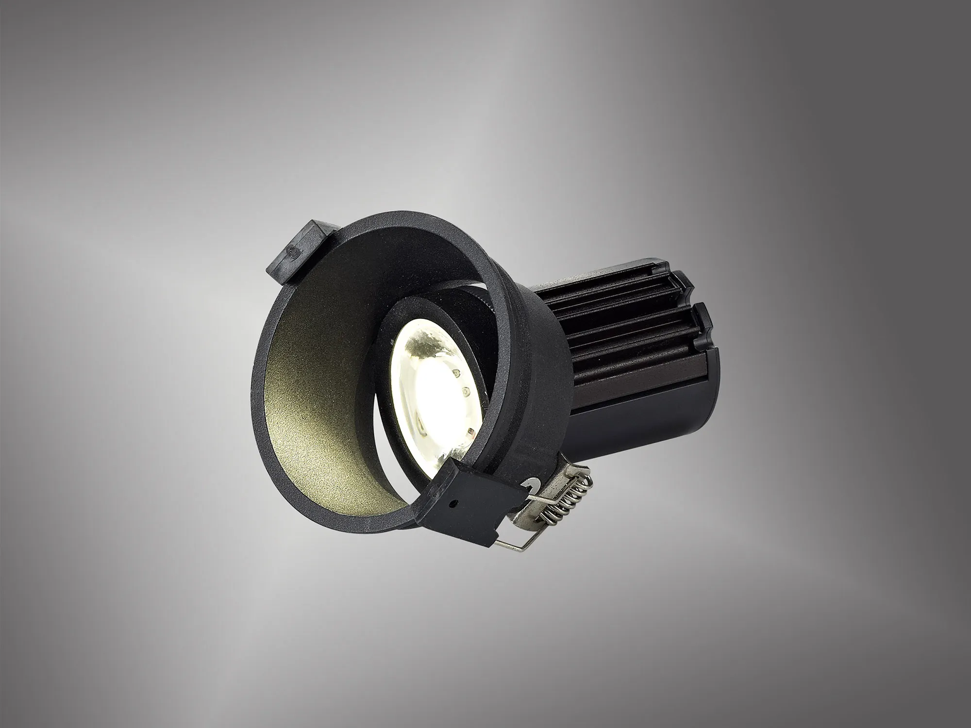 Bania A 10 Tridonic Powered 10W 2700K 710lm 36° CRI>90 LED Engine Black Adjustable Recessed Spotlight, IP20 DM200927  Dlux Bania A 10